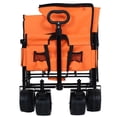 thumbnail image 2 of 3-in-1 Convertible Folding Wagon Cart with Bench Seat & Storage - 500lbs Heavy-Duty Utility Wagon, 180L Capacity All-Terrain Wheels for Camping, Beach, Sports, Garden, purple, 2 of 16