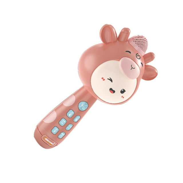 Bluetooth Speaker Handheld Microphone for Kids Girls pink local music