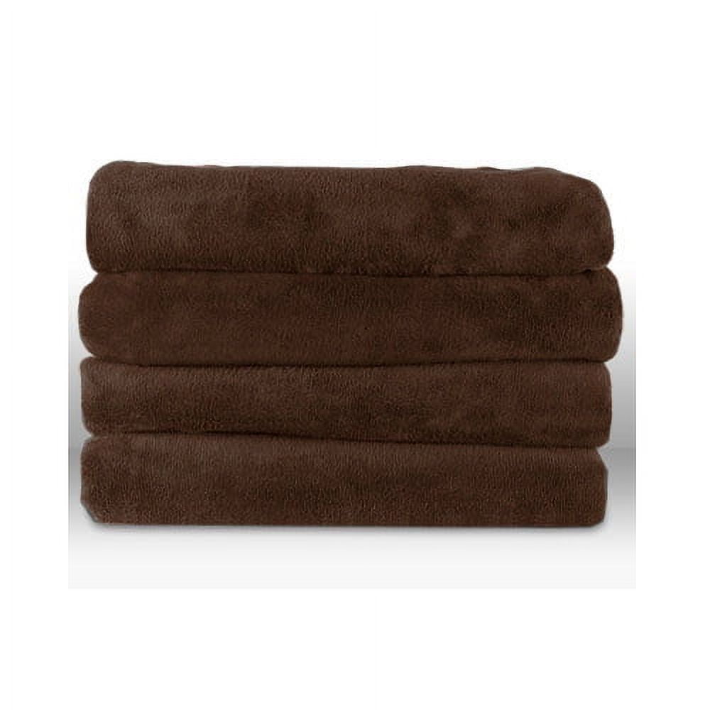 Sunbeam Microplush Electric Heated Throw Blanket in Walnut Brown