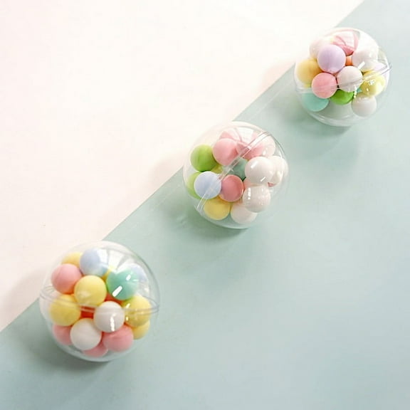 BalsaCircle 12 Clear 3" Round Mini Balls Orb Favor Holders