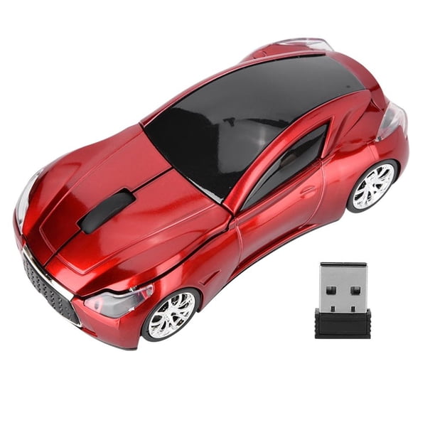Ratón Óptico 3D Inalámbrico Usb 1200Dpi Del Modelo Del Coche De La Originalidad Para El Escritorio Del Ordenador Portátil (Rojo) Vogacara EL006308-00