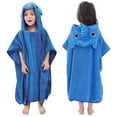 thumbnail image 2 of TAIAOJING Hooded Plush Robe for Boys Girls Kids Childrens Cartoon Hooded Swimming Beach Bath Towel Soft Cloak Bathrobe 1-3 Years, 2 of 6