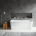 thumbnail image 2 of Vinnova Dashiel 67" x 31.5" Rectangular Acrylic Freestanding Soaking Bathtub in White, 2 of 5