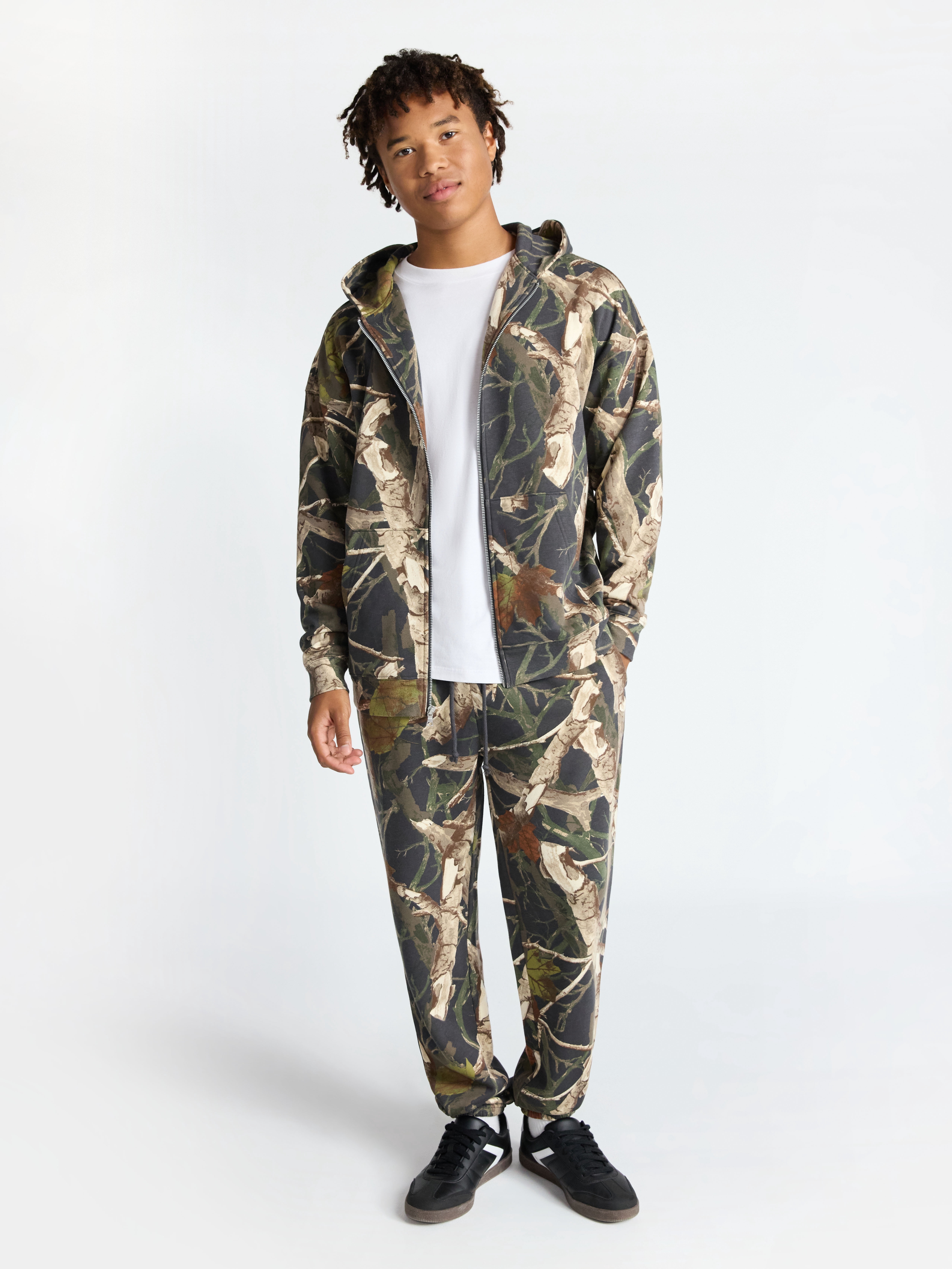 No Boundaries Zip Hoodie with Long Sleeves, Men's & Big Men's
