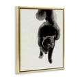 thumbnail image 3 of Stupell Industries Contemporary Fierce Black Cat Gold Floating Frame Canvas Art, 17 x 21, by Melissa Wang, 3 of 8