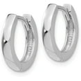 thumbnail image 2 of Solid 14k White Gold Round Hinged Hoop Earrings - 10mm - 2.3gm, 2 of 6