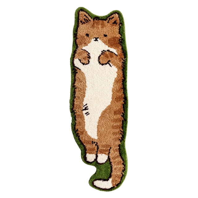 Alfombra La Piso Cat en Forma Gato Irregular Noche para Sala Estar Del Dormitorio.