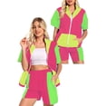 thumbnail image 1 of Conjunto de ropa deportiva MASSWO, chándal de los 80, morado para mujer, 1 of 6