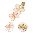 thumbnail image 3 of 5 Piezas de Clips para el Cabello de Moda con Mariposas y Flores para Niñas en Tono Dorado y Púrpura, 3 of 3