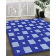 thumbnail image 3 of Ahgly Company Machine Washable Indoor Rectangle Transitional Sky Blue Area Rugs, 8' x 10', 3 of 7