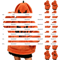 thumbnail image 3 of Red Halloween Pumpkin Onesie Pajamas for Adults Polyester Pumpkin Onesie Adult Zip Up Hooded Pajamas 2026 Cosplay Party Pjs Costume Unisex Woman Men XL, 3 of 5