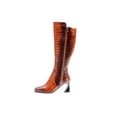 thumbnail image 3 of Ninety Union London Tall Printed High Heel Boot With A Square Toe And A Gold Tip, Brown, 11, 3 of 4