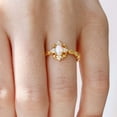 thumbnail image 6 of Womens Vintage Openwork Opal Ring Retro Geometric Alloy Fashion Ring Electroplated Gold Silver Rose Gold Wedding Jewelry Gift for Her Elegant Ring, 6 of 7