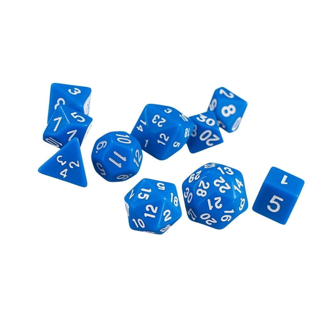 Blue Pearl Multi De 10 D8 D10 D12 D20 D24 D30 RPG Baoblaze Dados de varios lados