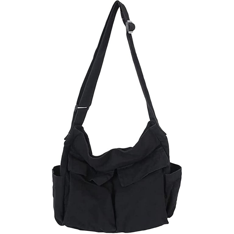 Canvas Messenger Bag Large Hobo Crossbody Bag with Multiple Pockets Casual Shoulder Tote Bag for Women and Men - Walmart.com Canvas Messenger Bag Large Hobo Crossbody Bag with Multiple Pockets Casual Shoulder Tote Bag for Women and Men - Walmart.com