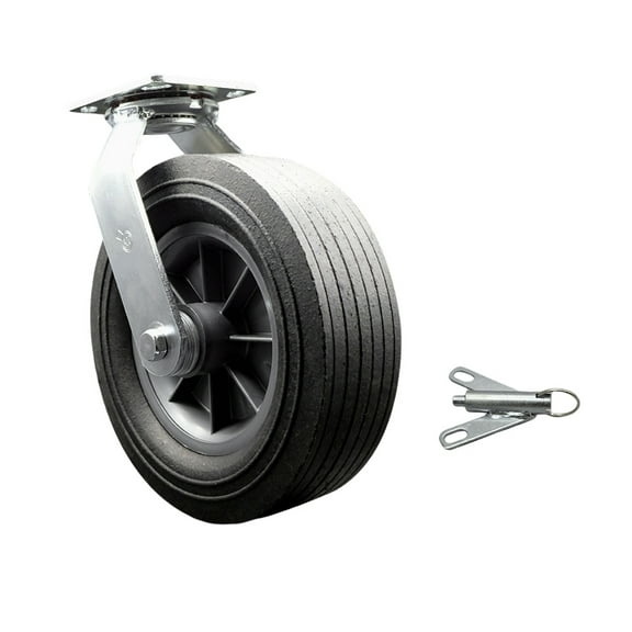 BBQ Smoker Grill Flat Free All Terrain 10 Inch Caster with Lock– Service Caster