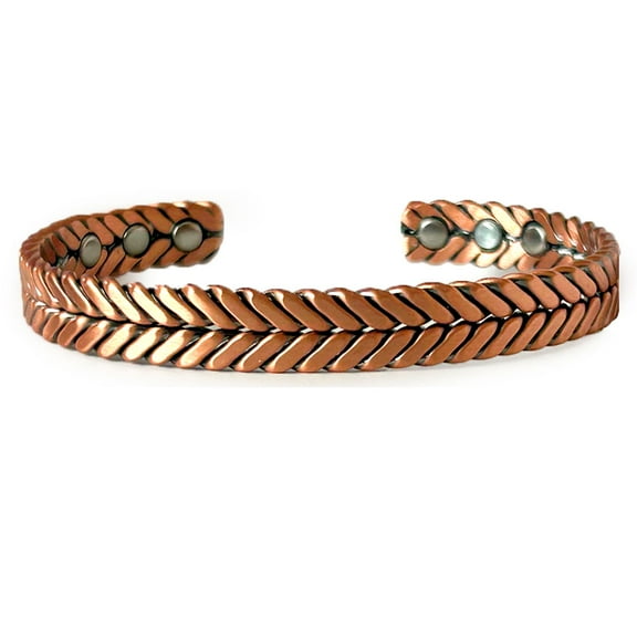 Pure Copper Bracelet Women Strength Magnetic Cuff Bangle Magnets Jewelry Gift