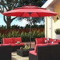 thumbnail image 5 of Zenova Autlaycil 10FT 3-tier Tilting Patio Umbrella  120''  Market Umbrella Navy Blue, 5 of 5