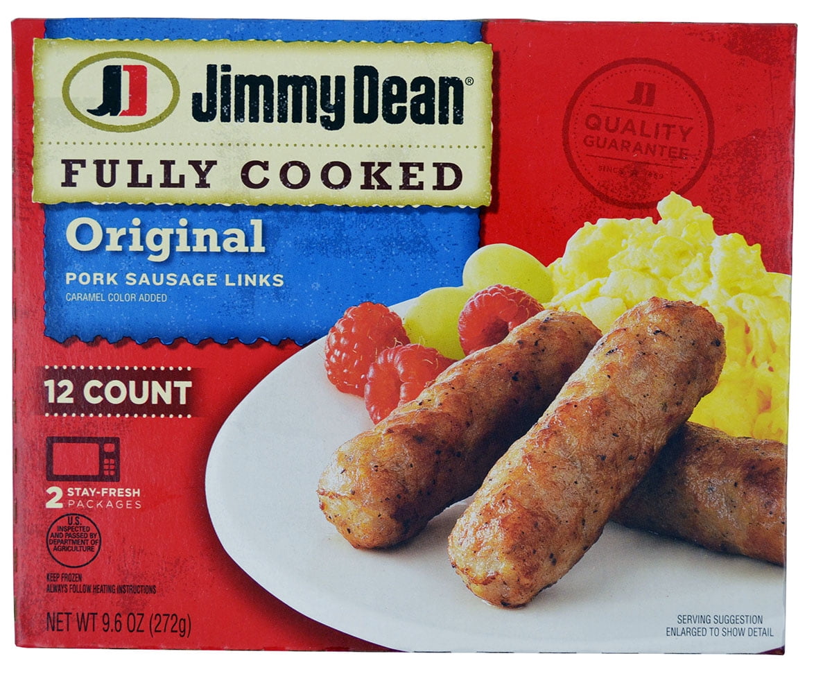 Jimmy Dean Fully Cooked Regular Original Breakfast Sausage Link, 9.6