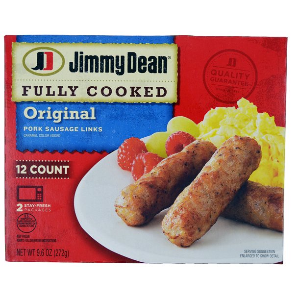 Jimmy Dean Fully Cooked Regular Original Breakfast Sausage Link, 9.6