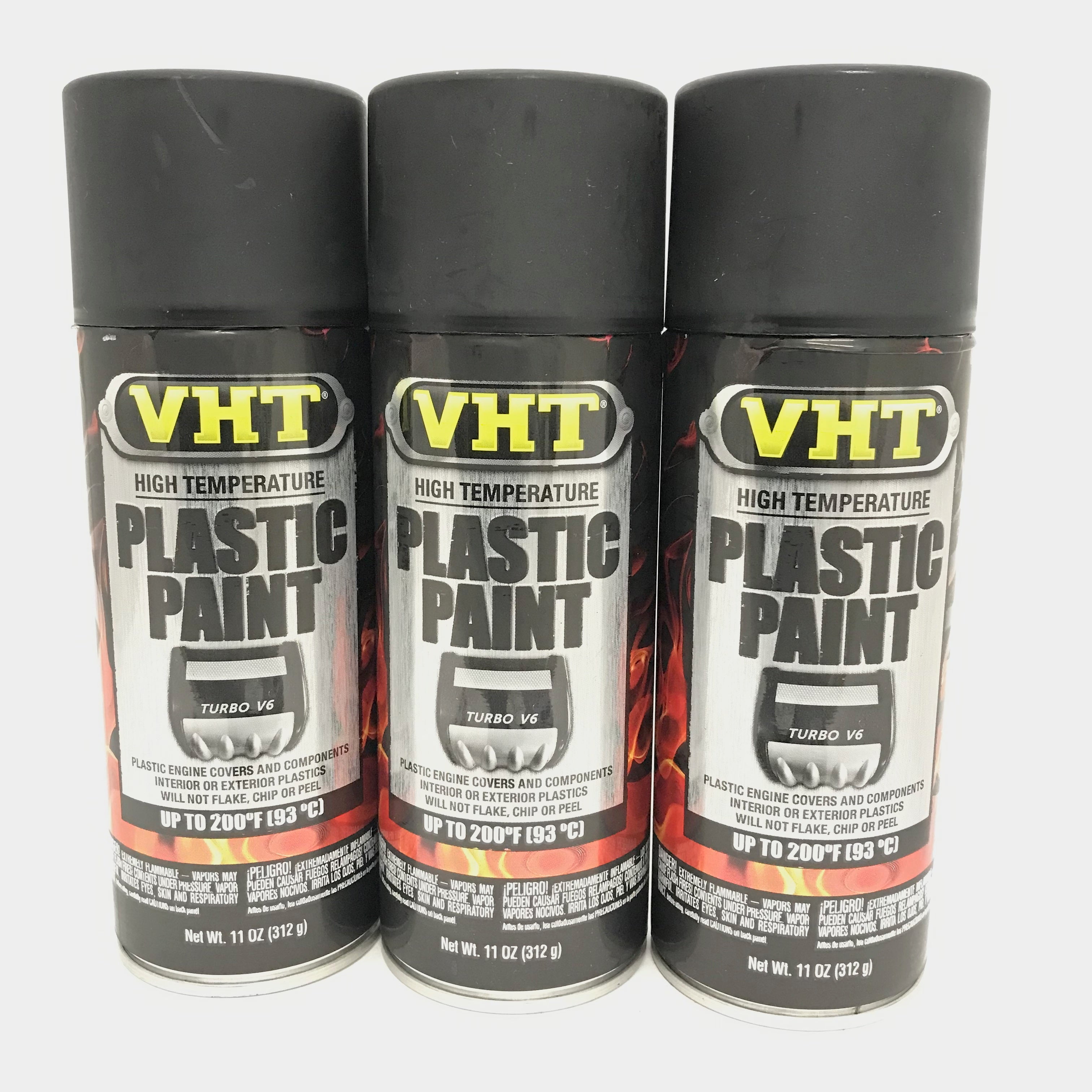 VHT SP820 4-Pack Matte Black Heat Resistant High Temperature Spray