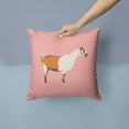 thumbnail image 2 of Carolines Treasures BB7880PW1414 Alpine Goat Pink Check Fabric Decorative Pillow, 14 x 14 in., 2 of 4