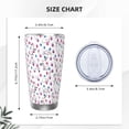 thumbnail image 4 of Fotbe Rabbit Eating Pattern 20 oz Tumbler Stainless Steel Vacuum Insulated Coffee Ice Cup Double Wall Travel Flask Leak-proof Coffee Cup-Straw Three-piece Set, 4 of 8