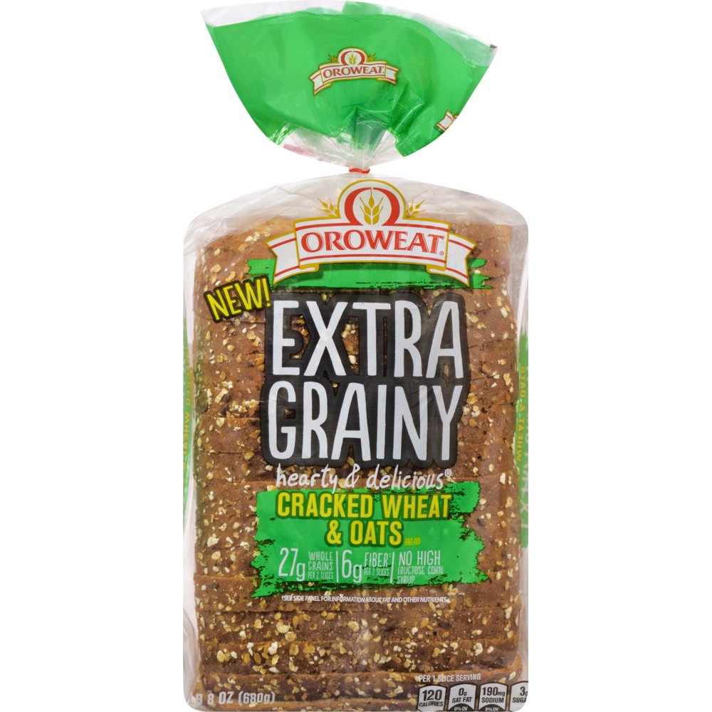 Oroweat Whole Grains Cracked Wheat & Oats Bread, 24 oz