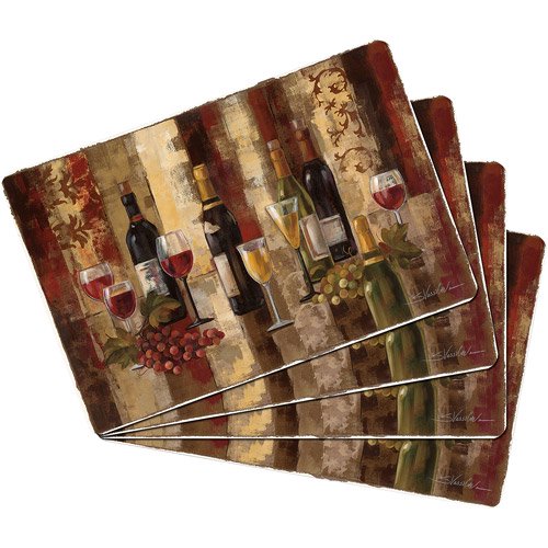 Studio Art Wine & Grapes Cork Placemats,