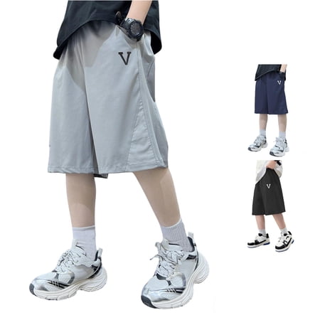 Cool and Comfortable Boys Summer Pants Lightweight Athletic Shorts for Kids Outdoor Play and Casual Wear Youth Pants 8-9 Years