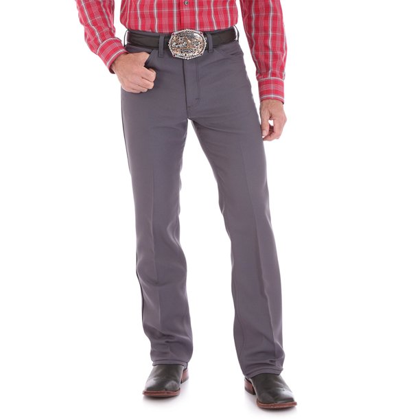 Wrangler Men's Wrancher Stretch Boot Dress Jeans Charcoal CL 34X30