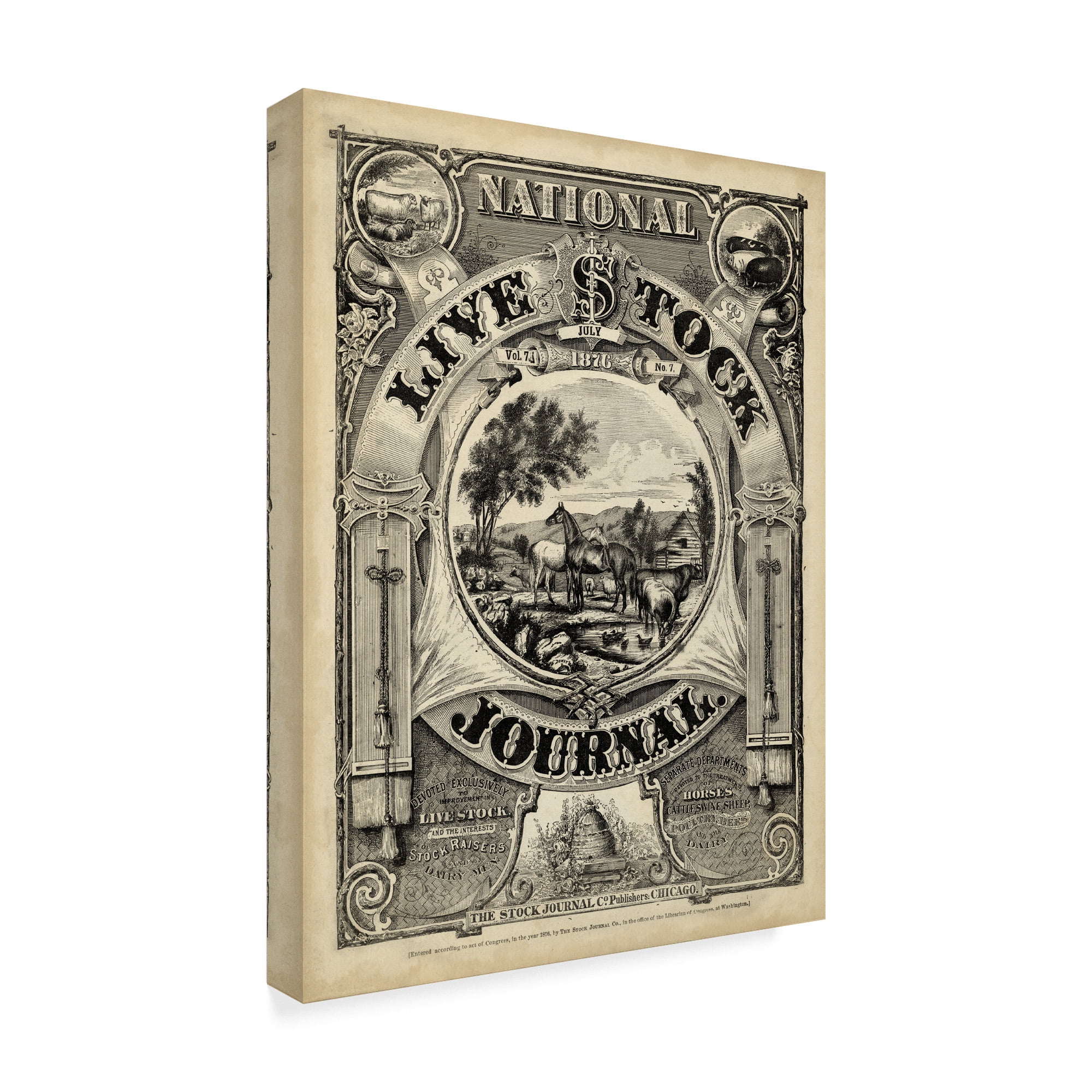Trademark Fine Art 'National Livestock Journal' Canvas Art by Unknown