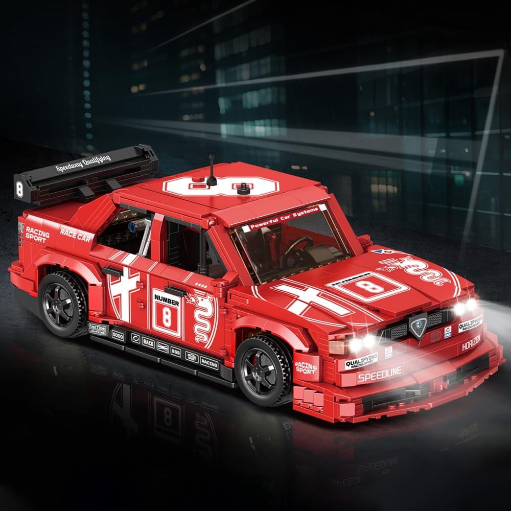 Racing Car Model Building Kit Collectible Display Toy for Adults for Car Enthusiasts and Supercar Fans