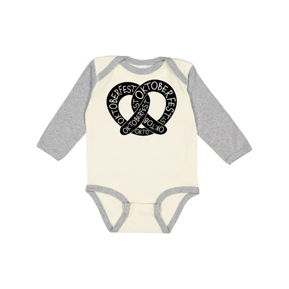 Inktastic Oktoberfest pretzel Boys or Girls Long Sleeve Baby Bodysuit