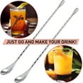 thumbnail image 3 of 5 cucharas mezcladoras de acero inoxidable, cuchara de barra con patrón en espiral para coctelera, tazas altas, 3 of 6