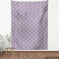 thumbnail image 4 of Ambesonne Floral Fabric by the Yard Upholstery, Violet-Tone Flowers Leaves, 10 Yards, Dark Purple and Pale Grey, 4 of 5