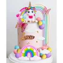 Magical Unicorn Cake Topper & Party Favors - Rainbow Birthday Decoration for Girl