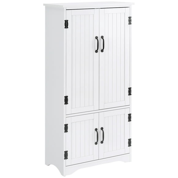 HOMCOM Accent Kitchen Pantry, Floor Cupboard Storage Cabinet with Shelves