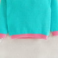 thumbnail image 6 of Otqutp Child Autumn Tops Children's Autumn Baby Color Contrast Sweater Fashionable Children's Round Neck Knit Sweaters 1 to 5 Years, 6 of 7