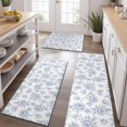 thumbnail image 2 of Pioneer Flower Floral Print Pattern Kitchen Rugs Sets Of 3,Kitchen Runner Rugs Non Skid Washable,Decorative Kitchen Floor Mats for Kitchen,Sink,Laundry,17X30 Inch + 17X47 Inch + 17X59 Inch, 2 of 6