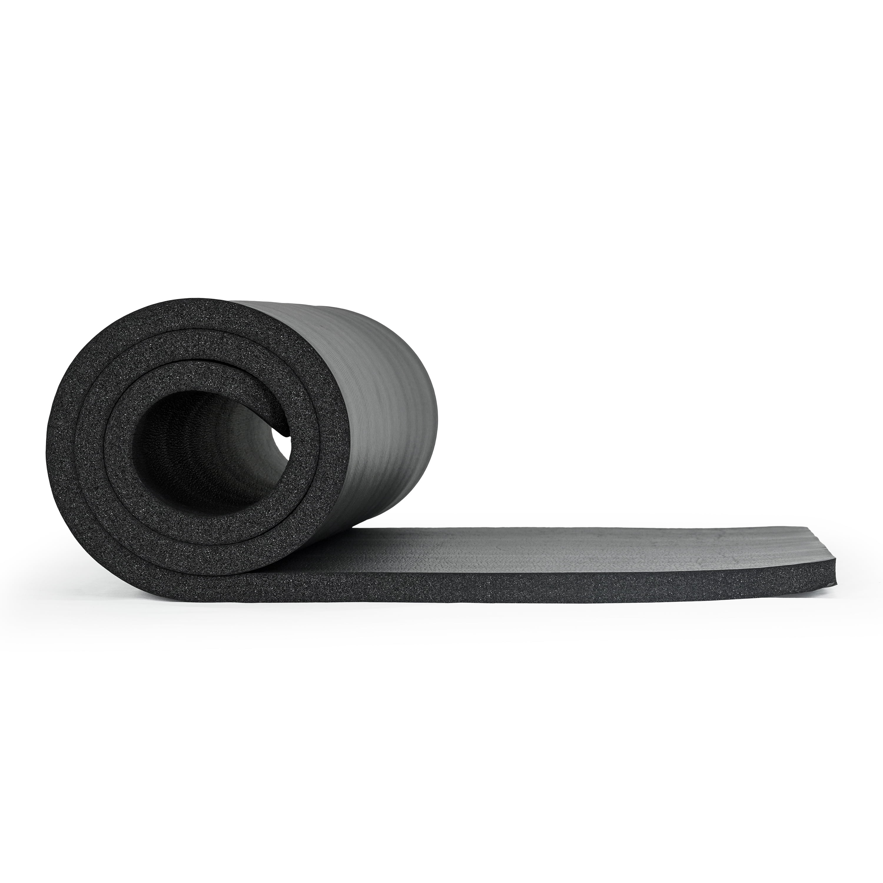 CAP High Density NBR Foam 1-inch Thick Exercise Yoga Mat with Carry Strap, 71"x24"x1" (25.4mm Thick), Black