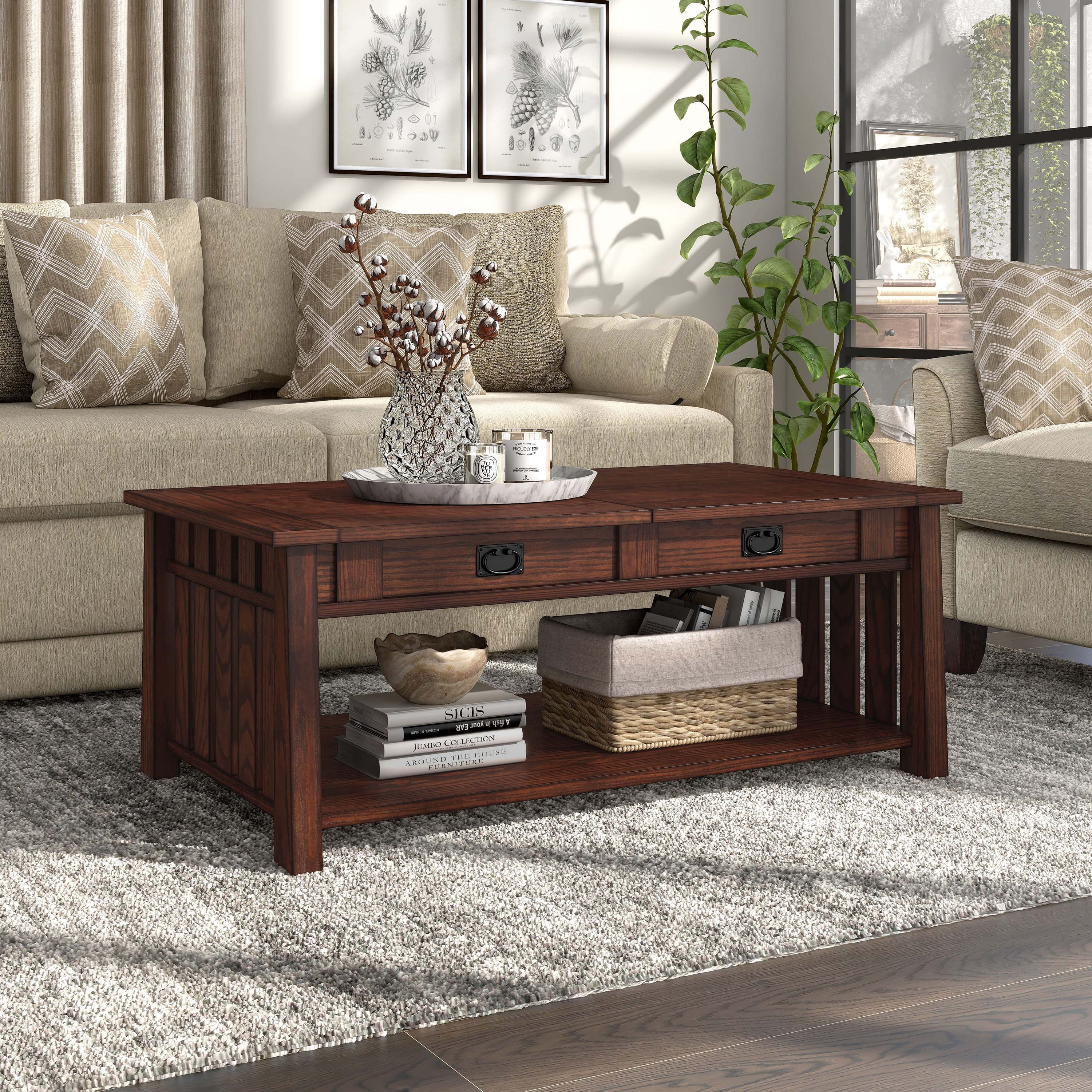 ACME Vendome Coffee Table (Square), Cherry - Walmart.com