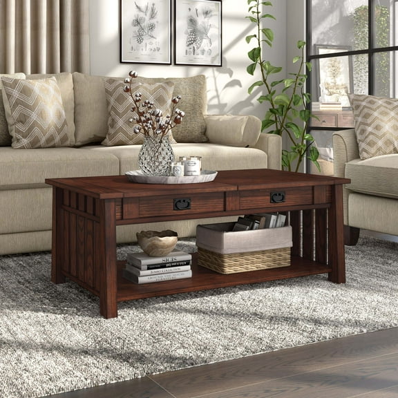Furniture of America Carl Lift-Top Wood Dark Oak Coffee Table