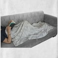 thumbnail image 6 of Grey Chevron Soft Flannel Fleece Throw Blanket, Marine Theme Zig Zags Pattern with Sea Element Tile Sailor Design, Cozy Plush for Indoor and Outdoor Use, 60" x 80", Pale Grey and White, by Ambesonne, 6 of 6
