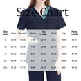 thumbnail image 3 of Womens Scrub Sets Stretch 2 Piece Uniforms Suit Nursing Fitted V Neck Top with Jogger Style Pants 2025 Dark Blue XL, 3 of 4