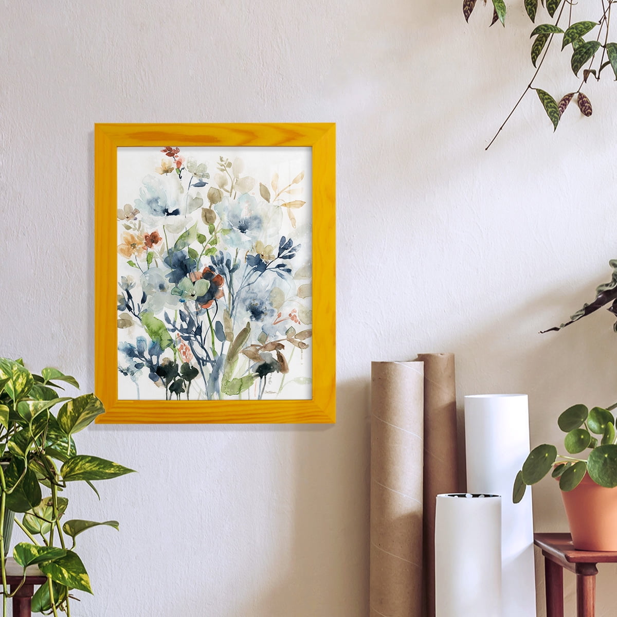 Holland Spring Mix -Framed Print w/glass-Sunflower Yellow
