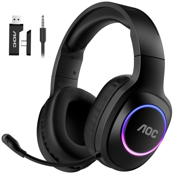 Auriculares inalámbricos para juegos AOC para PS5, PS4, Nintendo Switch, PC