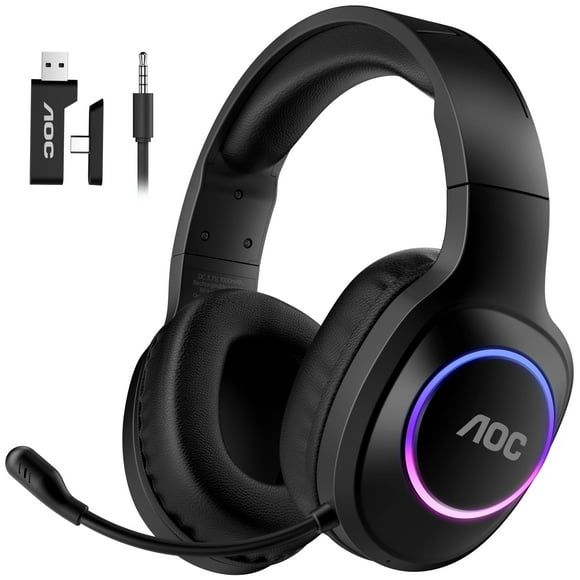 Auriculares inalámbricos para juegos AOC para PS5, PS4, Nintendo Switch, PC