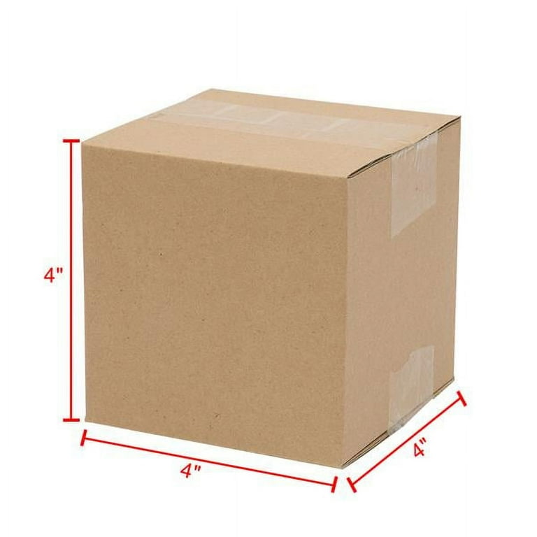 100 Small Cardboard Shipping Boxes – 4x4x4 Inch Corrugated Mailers For Packing