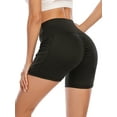 thumbnail image 5 of YouLoveIt Tummy Control Yoga Shorts for Women Athletic Running Yoga Shorts Mini Hot Pants Sport Leggings Butt Lifting Yoga Shorts Textured Ruched Running Shorts, 1/2 pack, 5 of 6